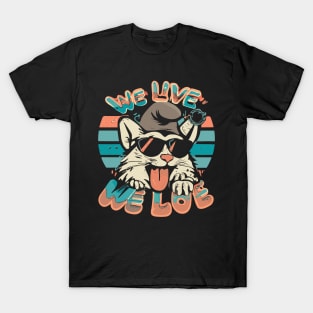 Smurf Cat - We Live We Love T-Shirt